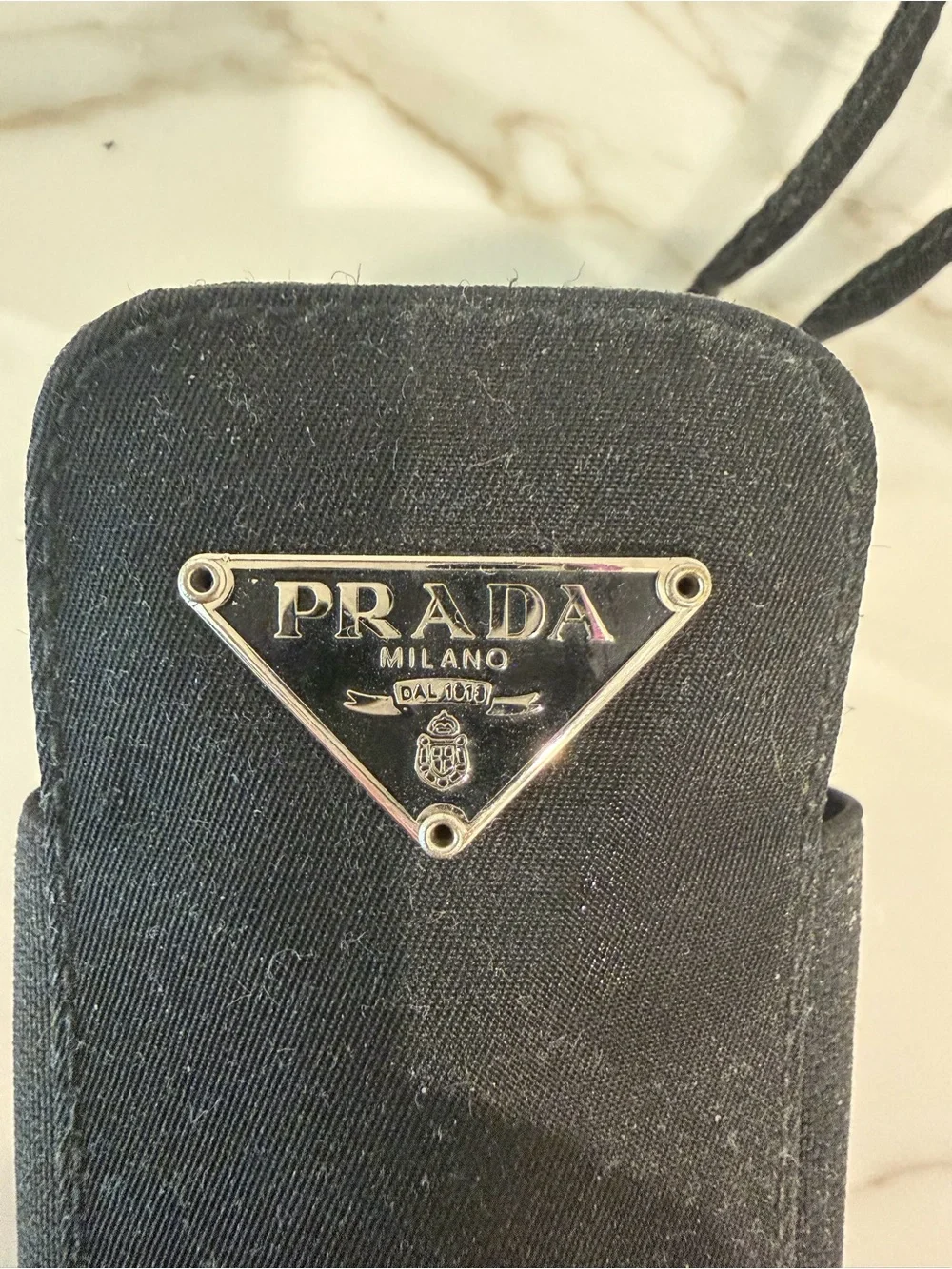 Prada Milano Black Triangle Logo Phone Holster - Picture 2 of 4